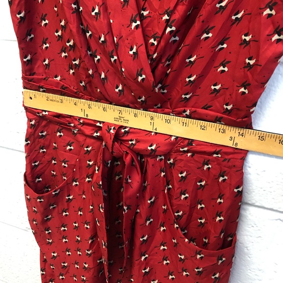 Anthropologie x Hi There by Karen‎ Walker Red Floral Dress Sz. 10 - Picture 7 of 7